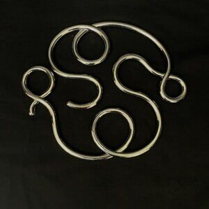 Konstantin Slawinski Chrome Metal Spaghetti Portioner Noodle Trivet Scroll